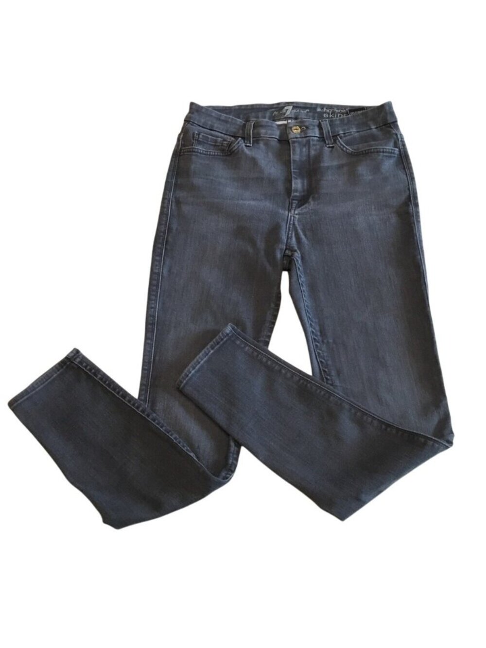 7 For All Mankind High Waist Ankle Skinny Jeans 28 - Picture 4 of 8
